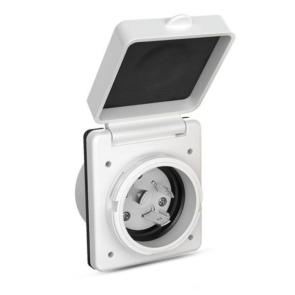 30A RV Plug Twist Lock Inlet,Shore Power Inlet Plug 125V/250V RV Power Receptacle for Marine Boat Trailer CamperShed