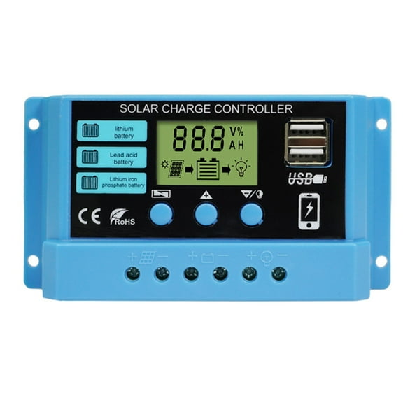30A Solar Charge Controller Battery Regulator with Dual Usb Port And Lcd Display
