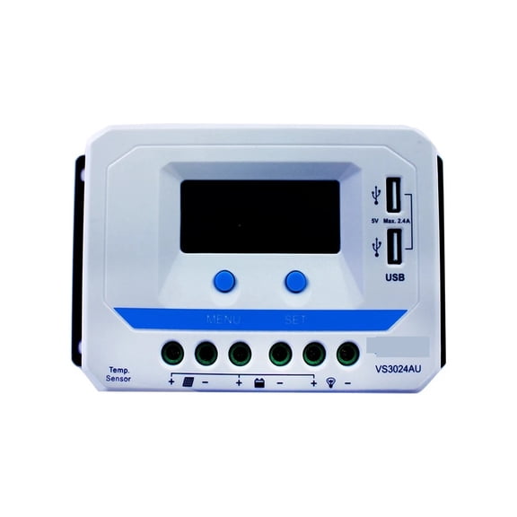 30A Solar Charger Controller 12V 24V Auto Backlight LCD High Efficiency Solar Regulator PWM With Dual USB Output ,Stable & Reliable