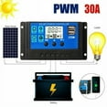 thumbnail image 1 of 30A Solar Panel Regulator Charge Controller 12V/24V Auto Focus Tracking Dual USB, 1 of 7
