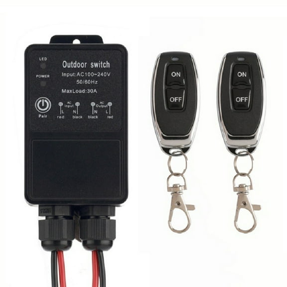 30A Waterproof Remote Control Switch for Outdoor For Light and Pump Use