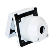 30A White RV Power Cord Twist Lock Inlet