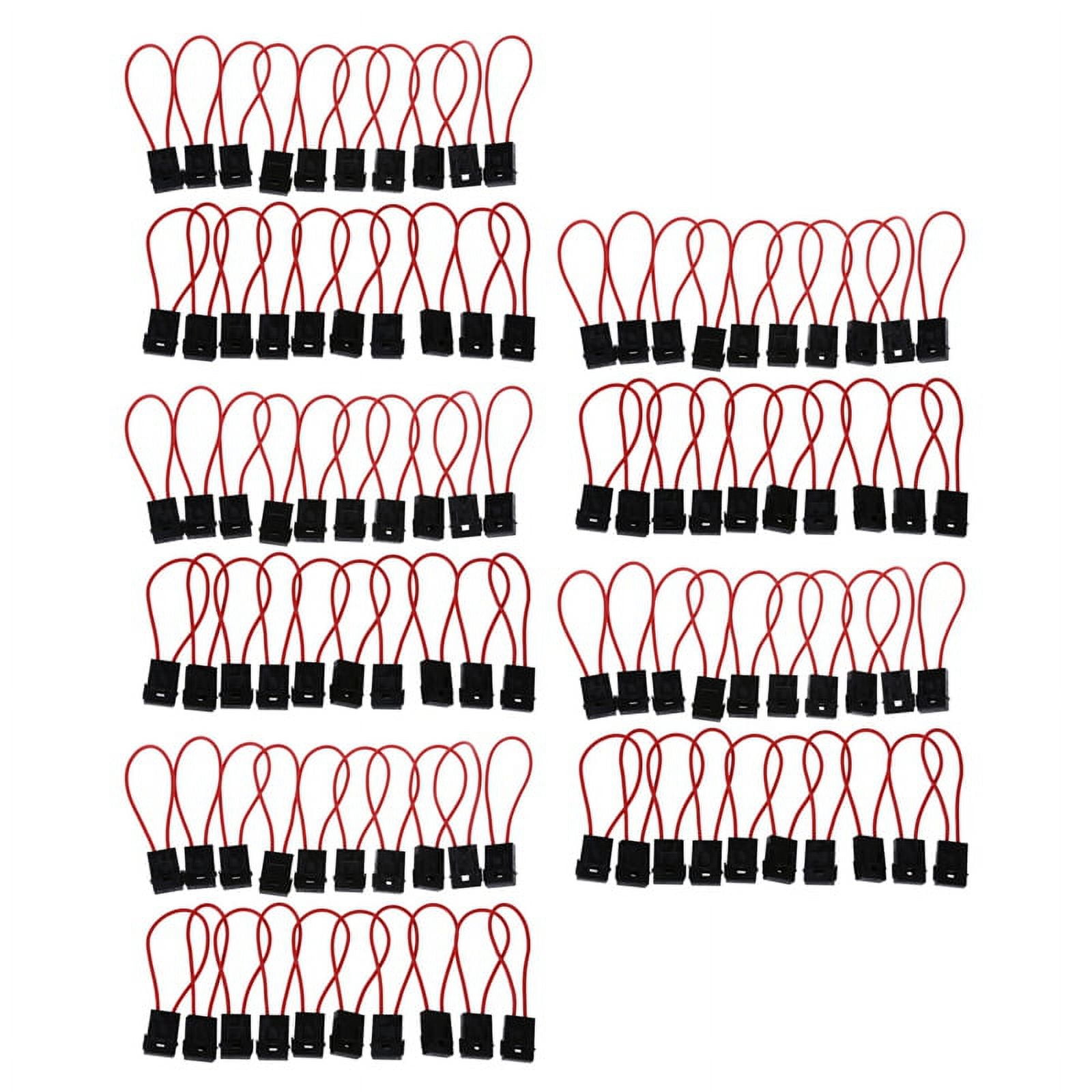 30A Wire In-Line Fuse Holder Block Black Red for Car Boat Truck 100Pcs