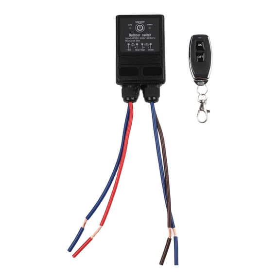30A Wireless Remote Control Switch AC110-240V IP65 Waterproof Radio Receiver for Outdoor Lighting Pump Motor Heavy Duty Load(A)