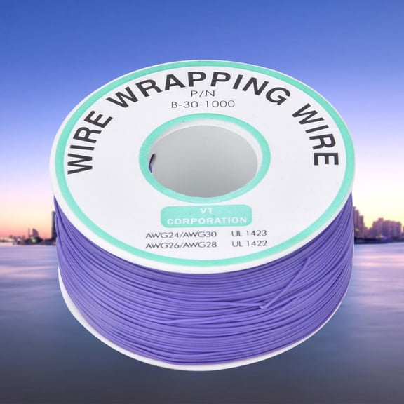 30AWG Purple OK Wire, 300m Spool, Tin,Plated Copper Core, Ideal For Notebook  Motherboard Use