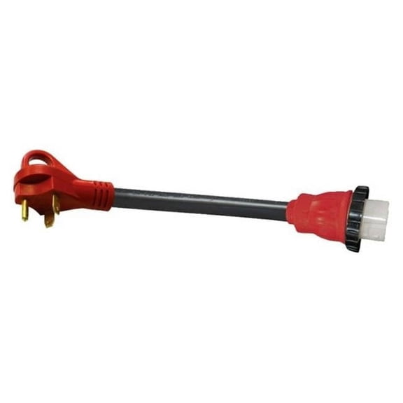 30Am-50Af Detach Adapter Cord with Hdl - Red - Carded