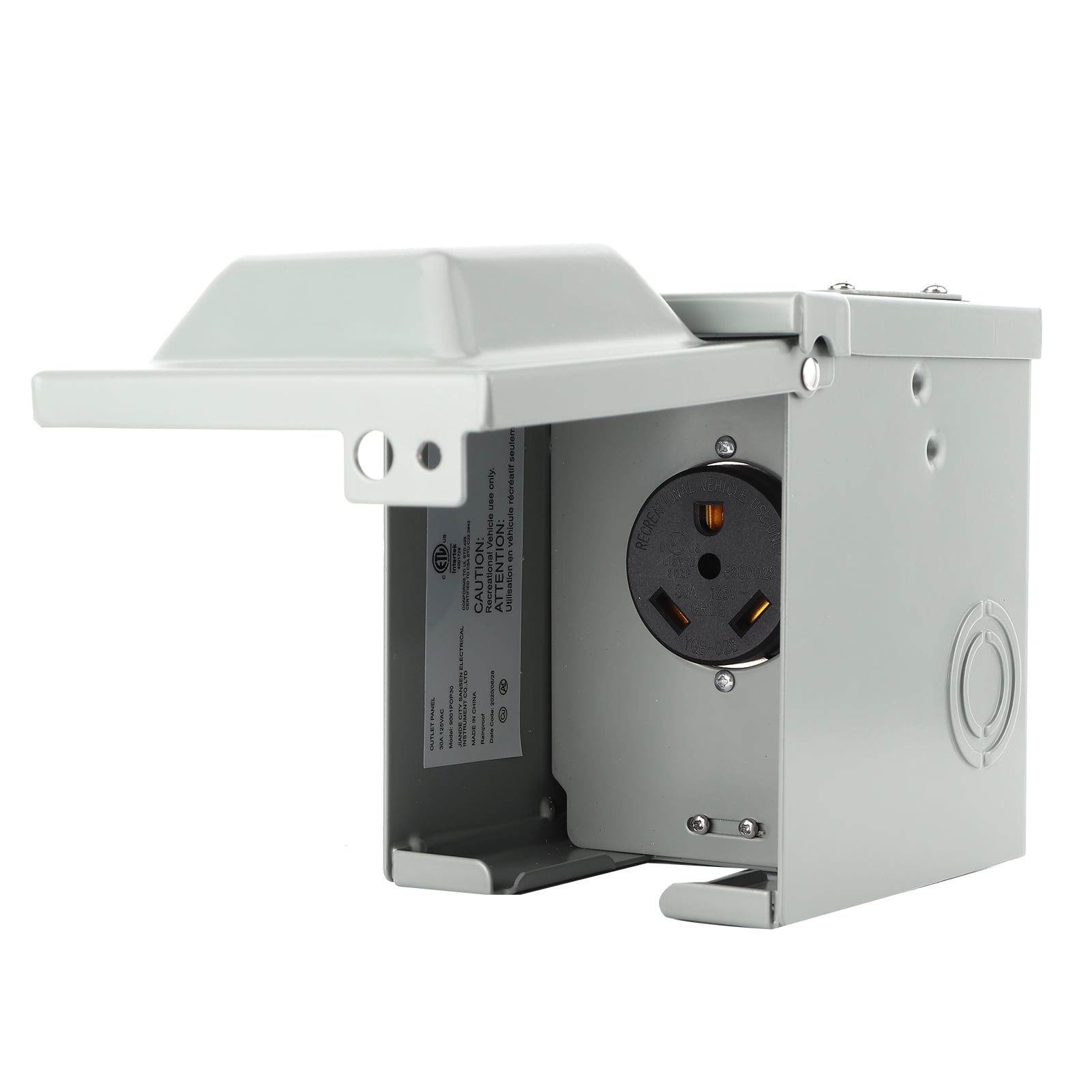 30Amp 125V Power Outlet Box Waterproof Electrical Receptacle for RV