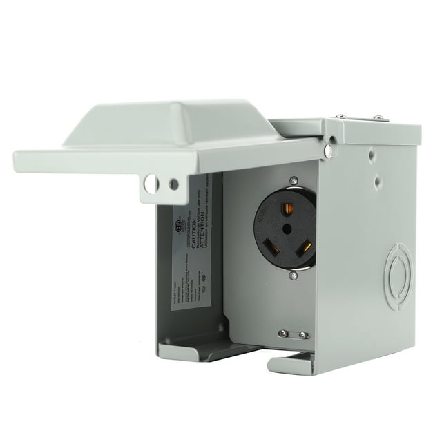 30Amp 125V Power Outlet Box Waterproof Electrical Receptacle for RV