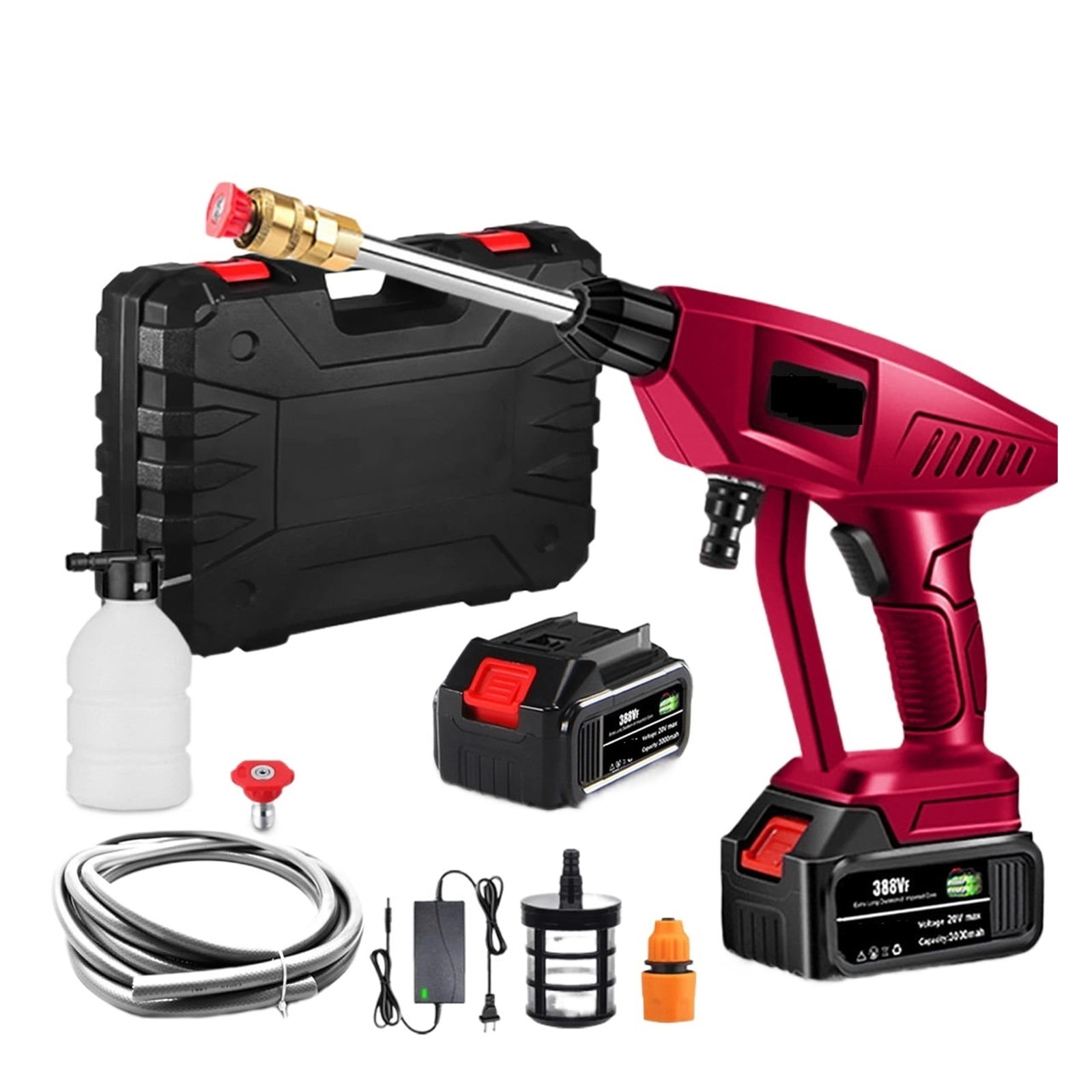 30BAR Wireless Car Washer High Pressure Car Wash Spray Water Gun Portable High Pressure Washer For 18V Battery