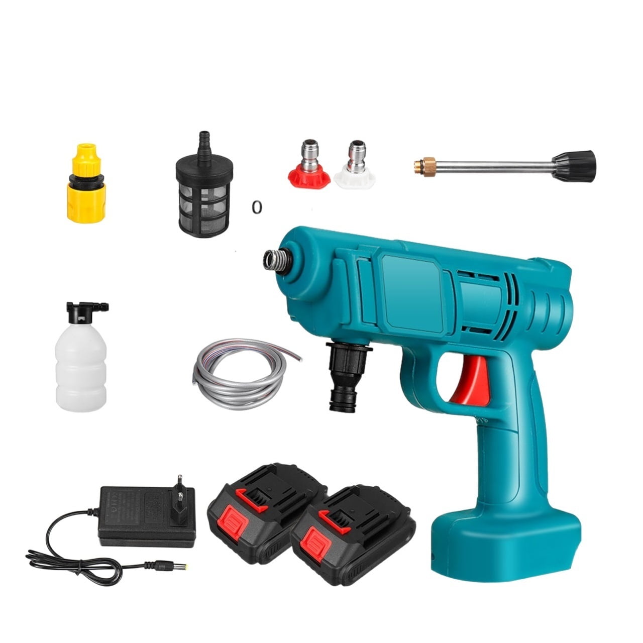 30Bar 10000mAh Cordless Electric High Pressure Washer Rechargeable Auto Car Washing Spray Gun Water Gun For18V Battery ,Versatile applications