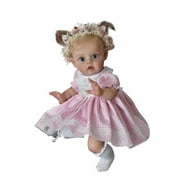 30CM Already Painted Finished Doll Reborn Flo Fairy Elf Bebe Doll Lifelike Real Touch Mini Collectable Art Doll with Pink Dress