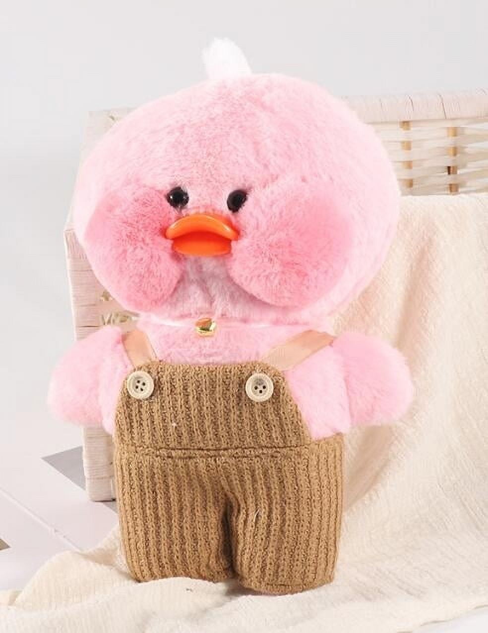 HIKOOO 30cm Duck Accessories Lalafanfan Plush Toys Kawaii Clothes Ducks  Doll Soft Animal Paper Duck Hug Clothes Separately Girls Gifts (Color :  PJ22-01) : : Toys & Games