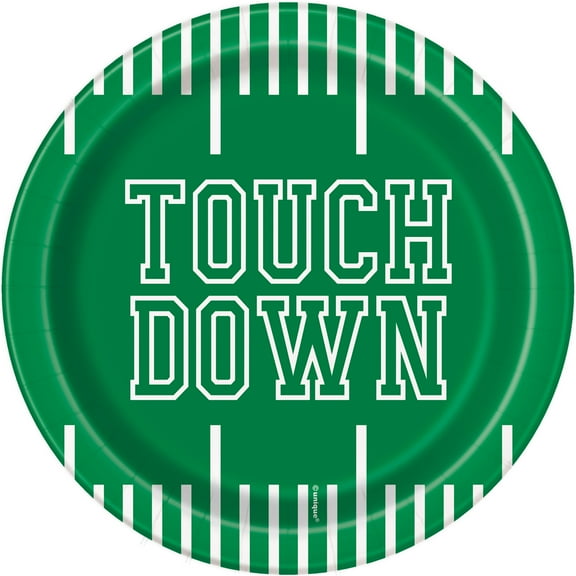 Football 7" Party Plates, 30ct
