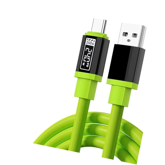 30Cm/1M/2M 6-Cores Coppered 240W Fast Charging Cable With Build In ...
