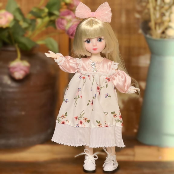 30Cm Articulated Doll With 20 Joints For Full-Body Flexibility From Head To Toe, Hand-Painted Lips In Soft Natural Tones And Premium Body For Durable Customization,