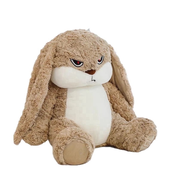 Bunny Stuffed Animals, 12 inch Soft Brown Rabbit Plush Toy with Frowny Face - Beautiful Cute Stuffed Animal, Gift for Kids & Adults