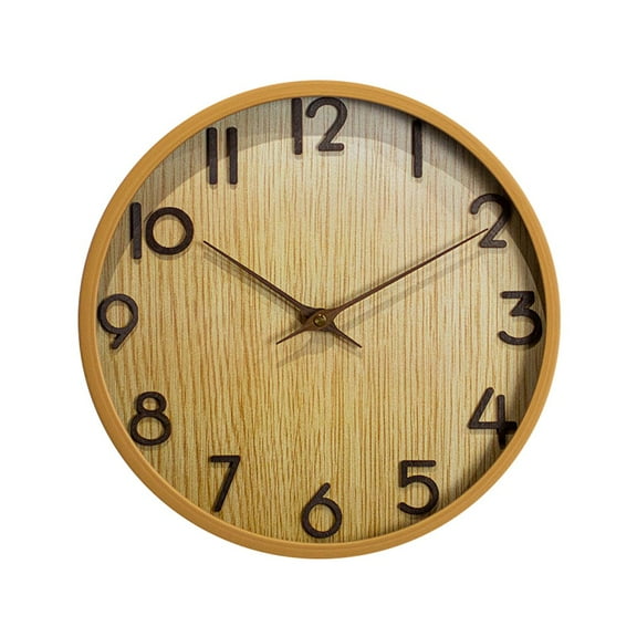 30Cm Silent No Ticking 3D Numbers Vintage Wall Clock For Decoration Living Room