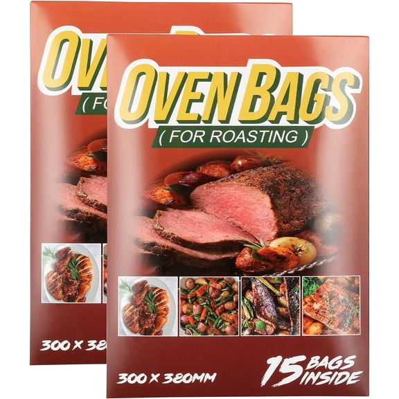 30Counts Cooking Roasting Bags Suitable Size (12 x 15 Inch) Oven for Chicken Meat Fish and Vegetable, PACK Counts