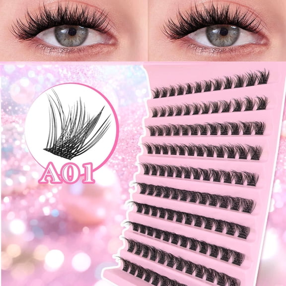 30D/40D/80D/100D Voluminous Segmented False Eyelashes Super Fluffy Large Capacity Individual Lashes