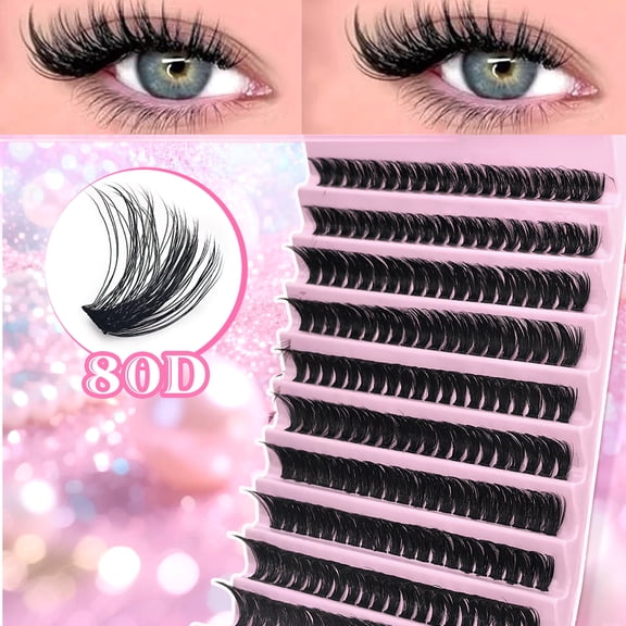 30D/40D/80D/100D Voluminous Segmented False Eyelashes Super Fluffy Large Capacity Individual Lashes