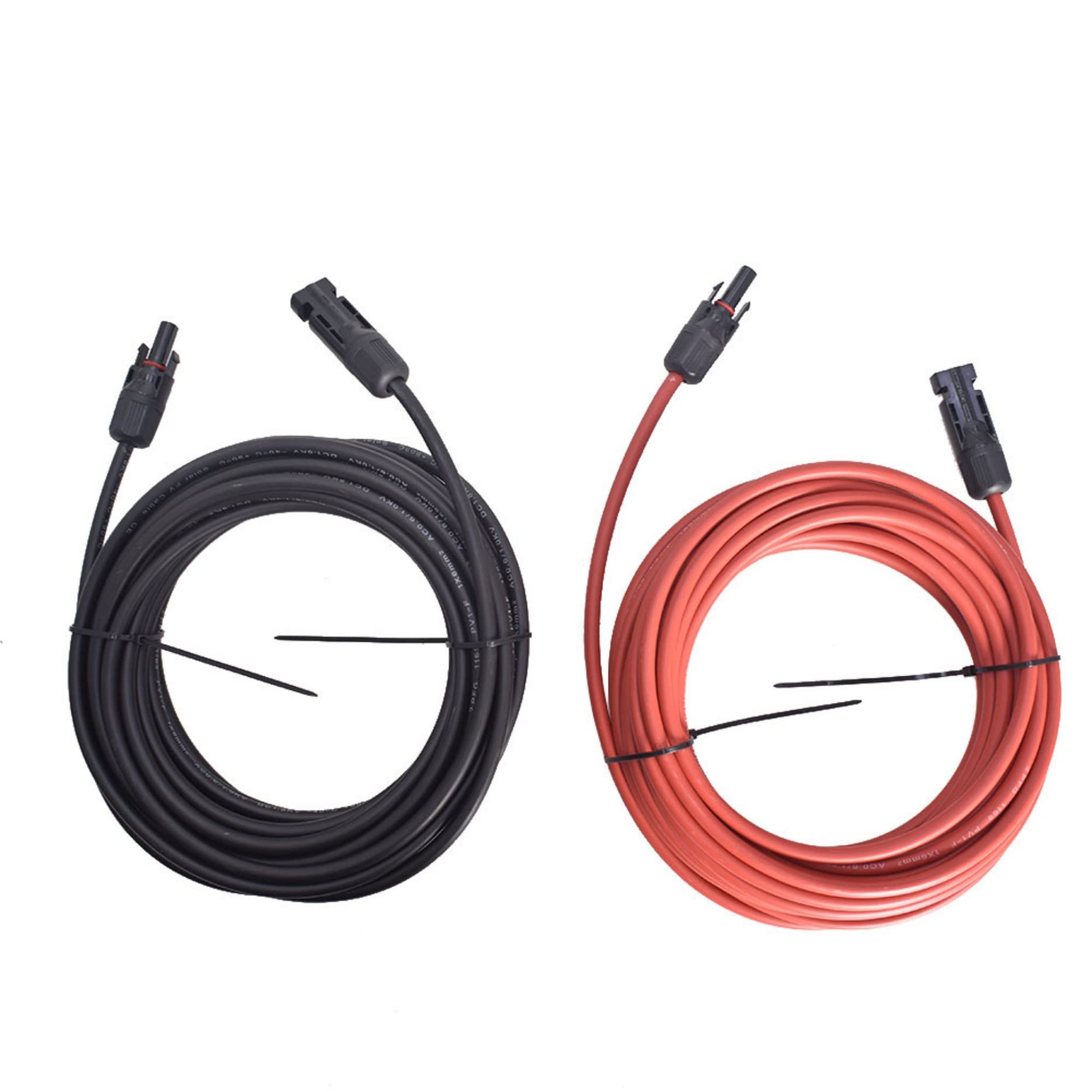 30FT 12AWG Solar Panel Extension Cable with Male Female Connectors