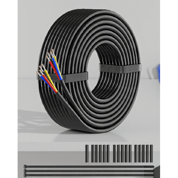 30FT 16 AWG 4 Conductor Stranded Wire, Tinned Copper PVC Cable for Automotive Trailer LED Lighting Marine