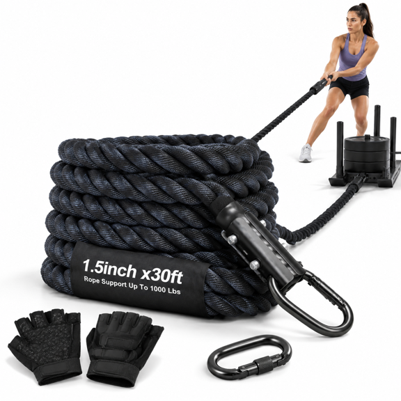 30FT Heavy Duty Workout Weight Sled Pull Rope for Fitness and Strength