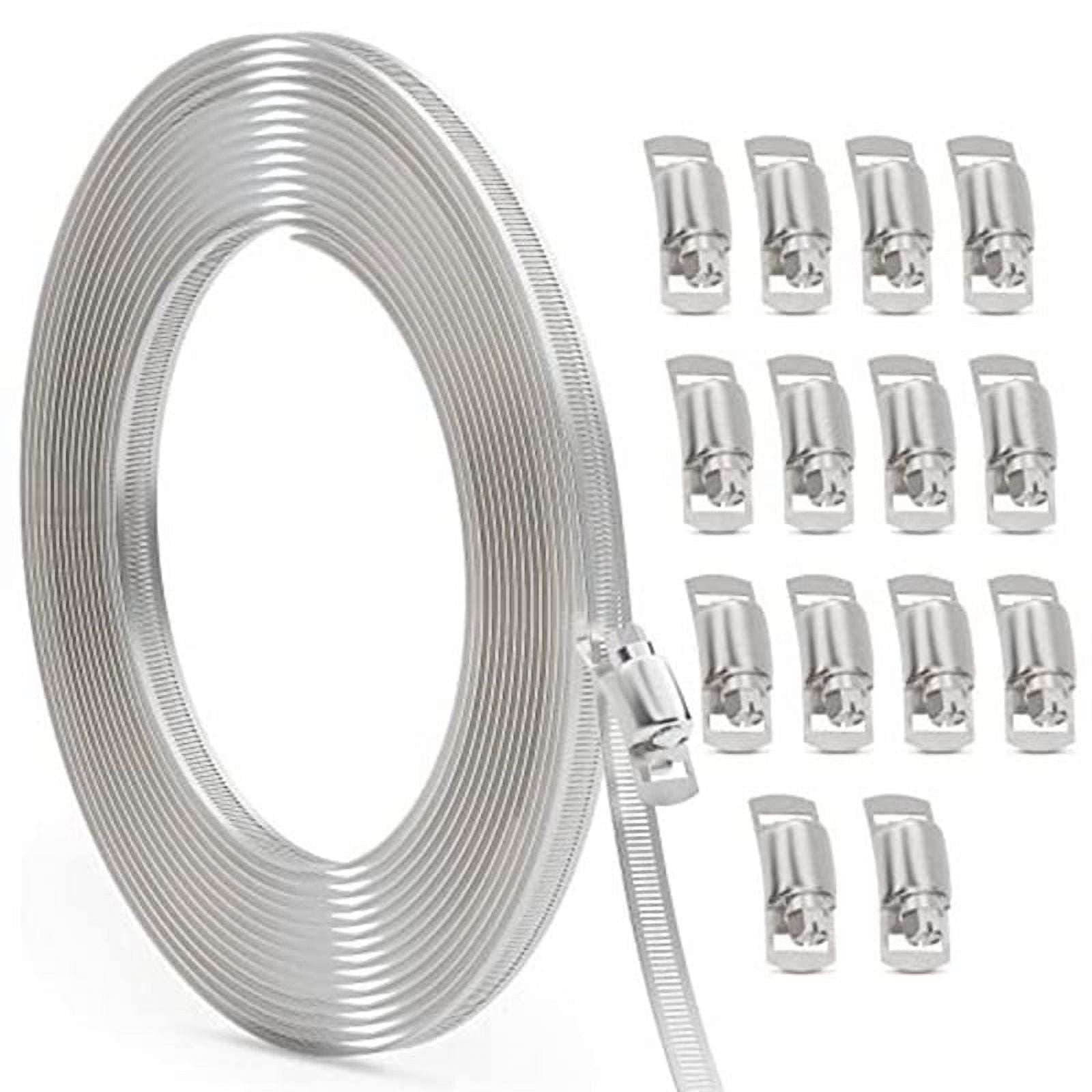 30FT Hose Clamp Assortment Kit,DIY Metal Straps+15PCS Fasteners ...