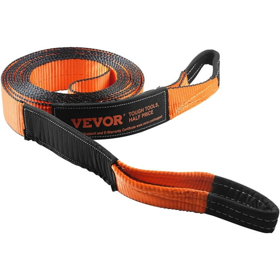 30FT Off-Road Recovery Strap Kit with D-Ring Shackles (44,092 lbs), Heavy Duty Winch Tow Rope (30,000 lbs) for Jeep, Truck, ATV - Includes Storage Bag & Shackle Receiver