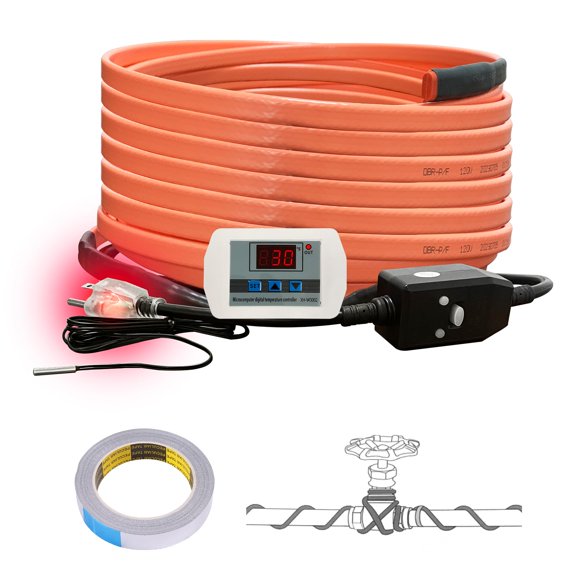 30FT Self-Regulating De-Icing Cable For Metal Plastic Home Roof RV Water Pipe Freeze Protection