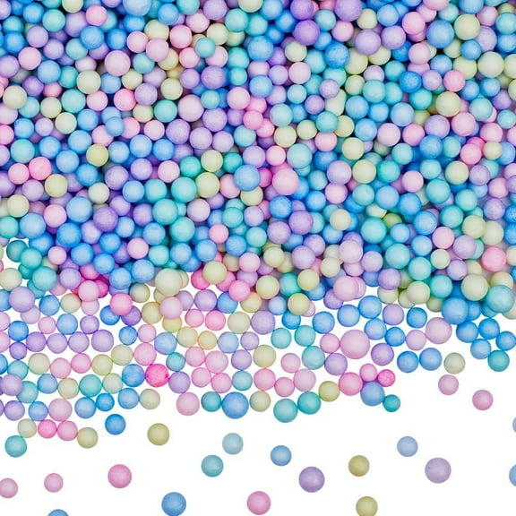 30G 4.5mm to 6.5mm Small Colorful Foam Balls Foam Filler Balls Assorted Colors Polystyrene Smooth Round Mini Stuffing Filling Beads