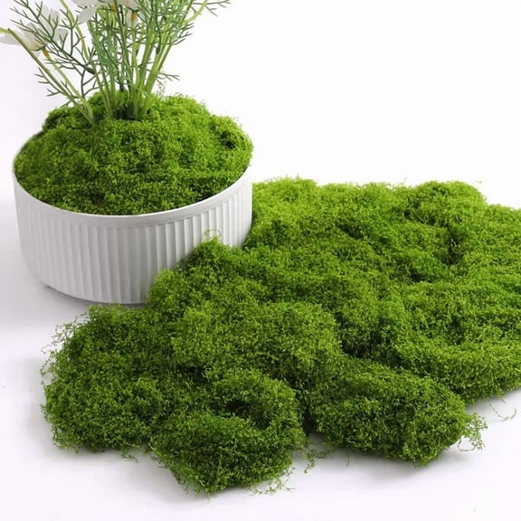0.07lb Artificial Moss for Planters Fake Moss Decor for Potted Plants Centerpieces Fresh Green Moss for Crafts Planter Filler for Plants Floral Mini Garden Grass for Arts Wedding