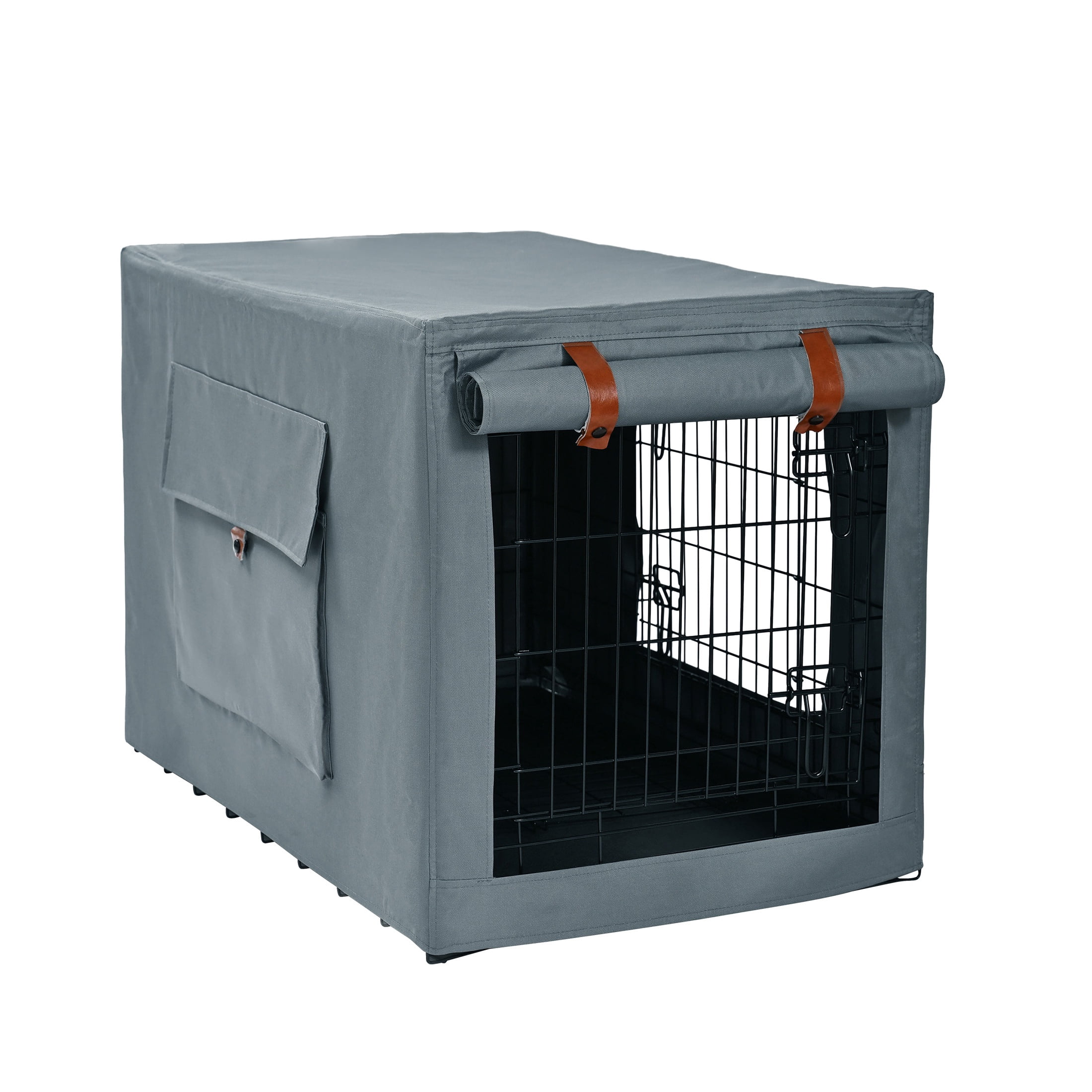 Vibrant Life 30" Dog Crate Cover with Breathable Panels, Dark Gray