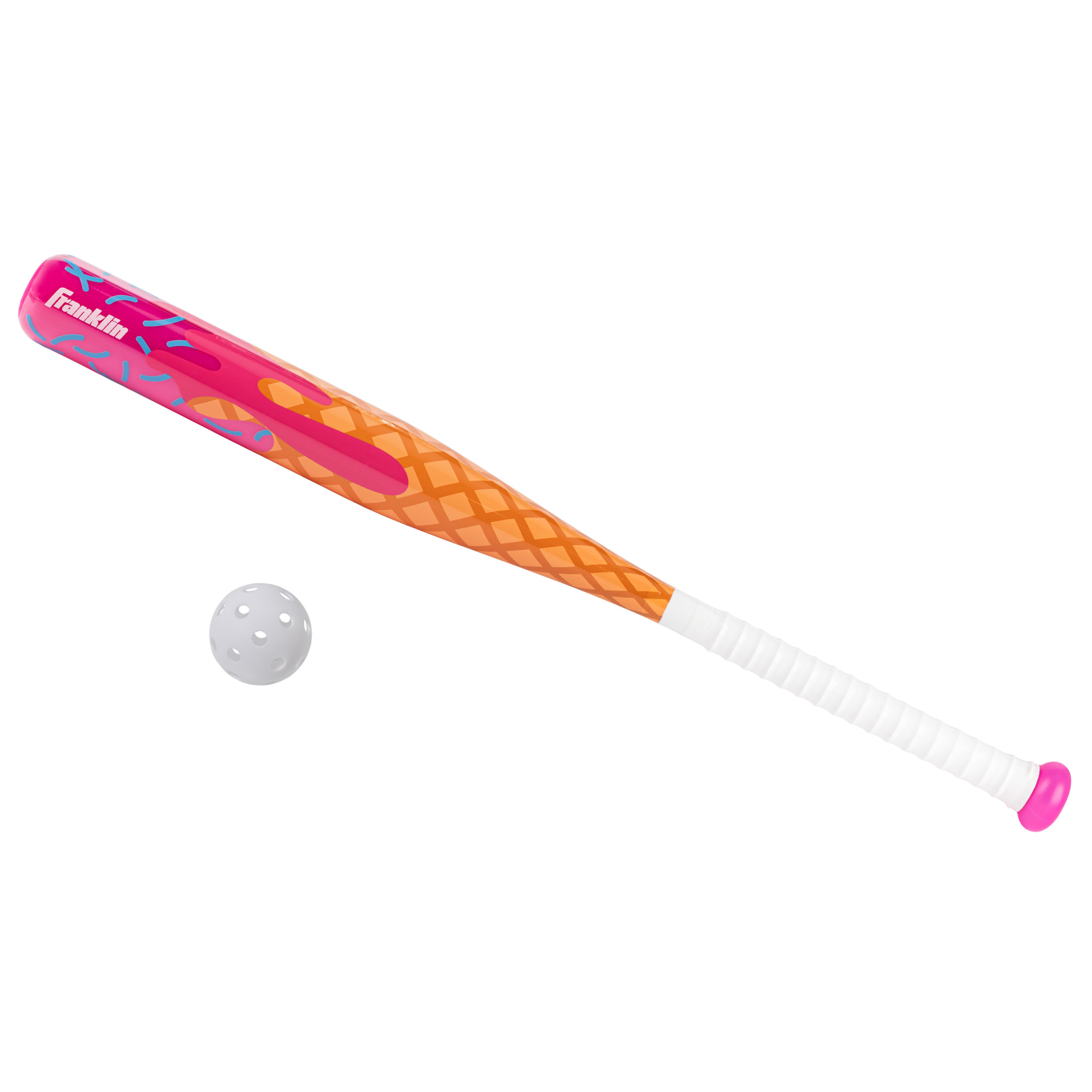Illustration of Franklin Sweet Swings Ice Cream Drip Bat & Ball Set (30")