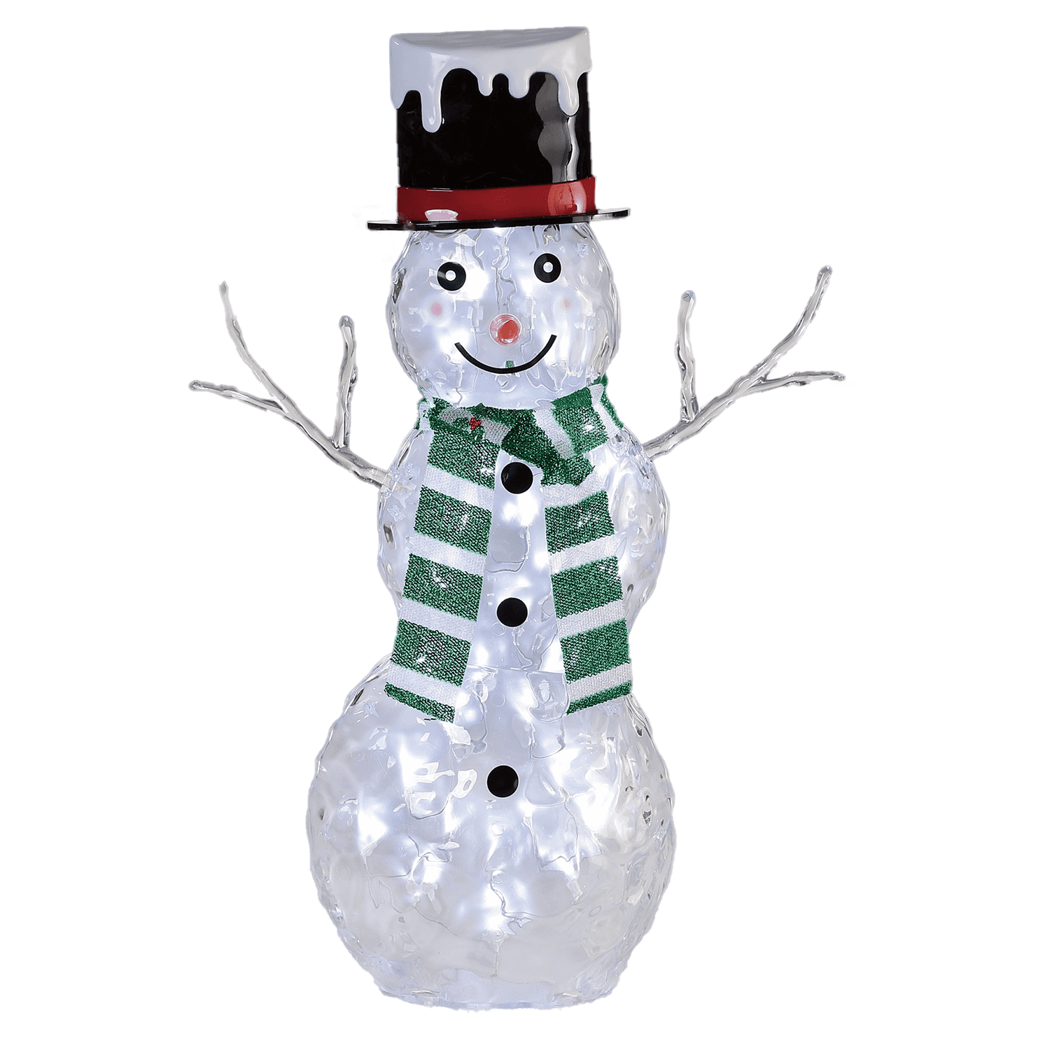 Light-Up Icy Snowman Indoor/Outdoor Christmas Decoration, Multicolor, 30", by Holiday Time