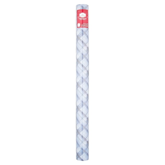 Blue Plaid Premium Christmas Wrapping Paper, 160 sq ft, by Holiday Time