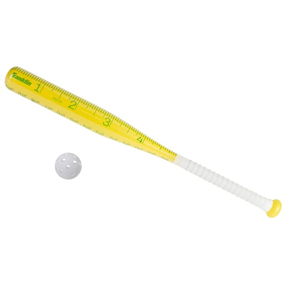 Franklin Sports Sweet Swings Kids Yard Stick Bat and Ball Set, Plastic Bat and Ball, 30 Inches, Ages 3 