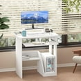 30Inch Small Computer Desk for Small Spaces, Computer Desk with Shelves