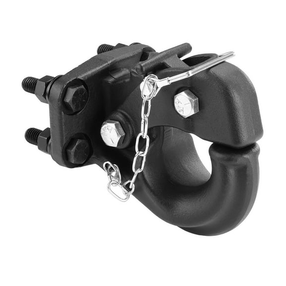 30K lbs Pintle Hitch Receiver for 2.5"-3" Lunette Ring Heavy Duty Trailer Towing