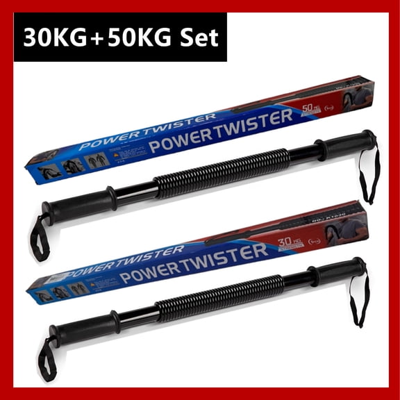 30KG & 50KG Power Twister Bar Set for Upper Body Arms Strength Training Spring Chest