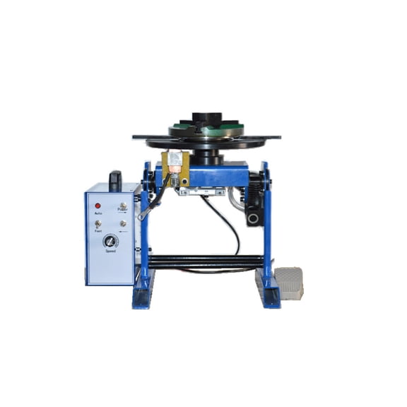 30KG Welding Positioner Turntable Rotary Welding Positioner 110V 1-7 RPM 0-90 Turn Angle with 200mm Chuck