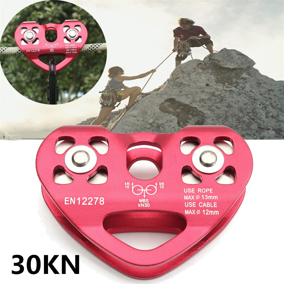 30KN/ 6700lbs Creative Heavy Duty Zip Line Cable Trolley Fast Speed