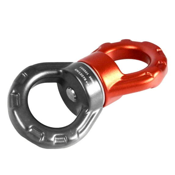 30KN Aluminum Alloy Swing Swivel Universal Rotating Ring for Aerial Yoga Climbing Hammock Smooth 360 Degree Rotation Ball Bearings O-Shaped Hanging Point Outdoor Connector