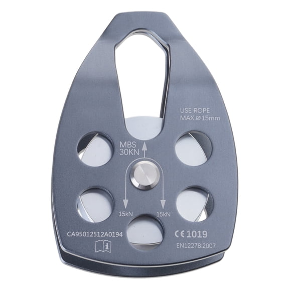 30KN Climbing Rope Pulley Mobile Climbing Pulley Aluminum Swing Sheave for Work at Height/Rappelling