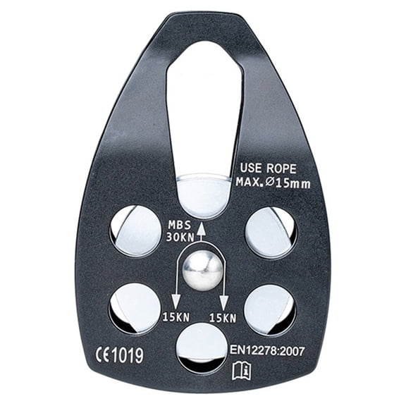 30KN Climbing Rope Pulley Mobile Climbing Pulley Aluminum Swing Sheave for /Work at Height/Rappelling