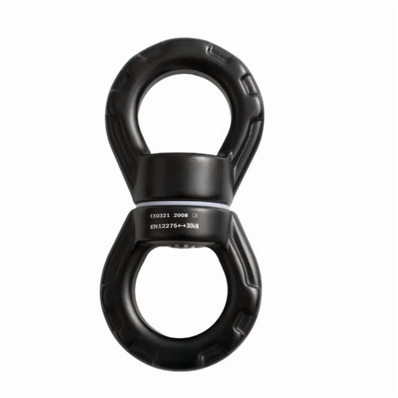 30KN Swing Swivel Black, for Carabiner Swivel, Rock Climbing, Hanging Hammock,Aerial Dance,Tree Swings for Kids Outdoor