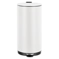thumbnail image 1 of 30L/8 Gallon Round Trash Can,Modern Garbage Can with Soft Close Lid and Foot Pedal,Compact Wastebasket with Removable Inner Bucket,Stainless Steel Garbage Bin for Office,Bedroom,Living Room, 1 of 7