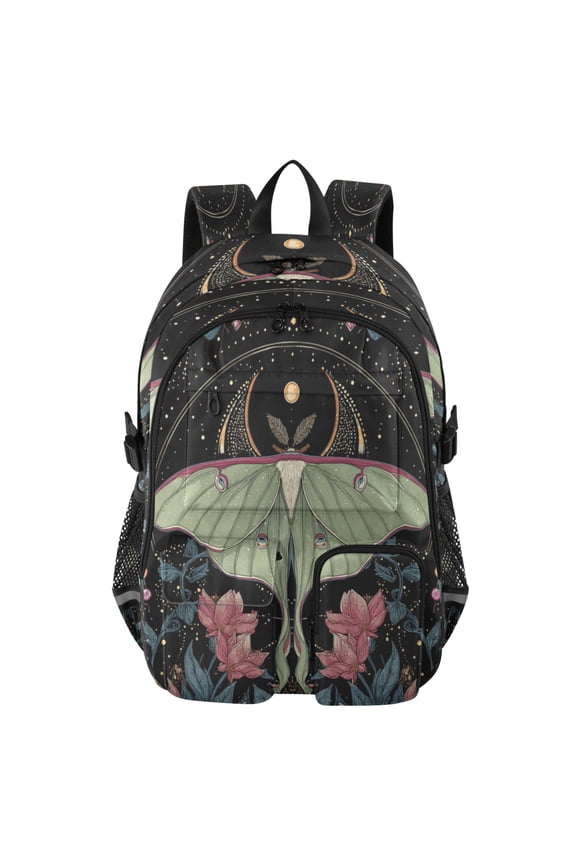 30L Backpack Durable Computer Bag for College & Travel Lightweight Daypack Fits 15.6" Laptop Beautiful Moth