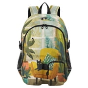30L Backpack Durable Computer Bag for College & Travel Lightweight Daypack Fits 15.6" Laptop Black Cat Lounging
