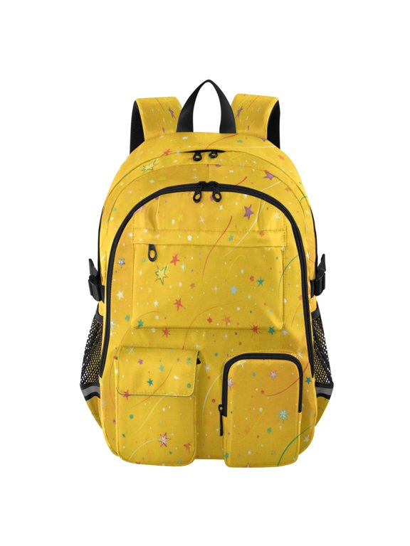 30L Backpack Durable Computer Bag for College & Travel Lightweight Daypack Fits 15.6" Laptop Confetti and Stars Scattered
